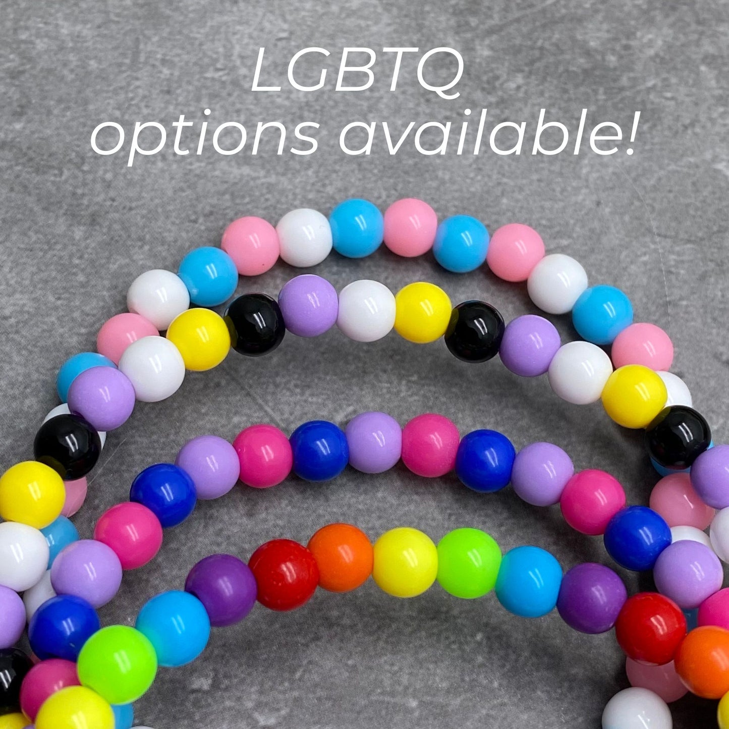 PRONOUNS Personalised Acrylic Bead Bracelet