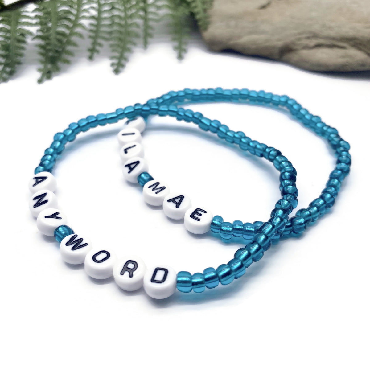 Personalised Bead Bracelet - Pastel Acrylic Beads – Vilda Jewellery