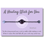 Amethyst Bead Hemp Wish Bracelet - A Healing Wish