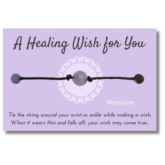 Rainbow Moonstone Hemp Bracelet - A Healing Wish