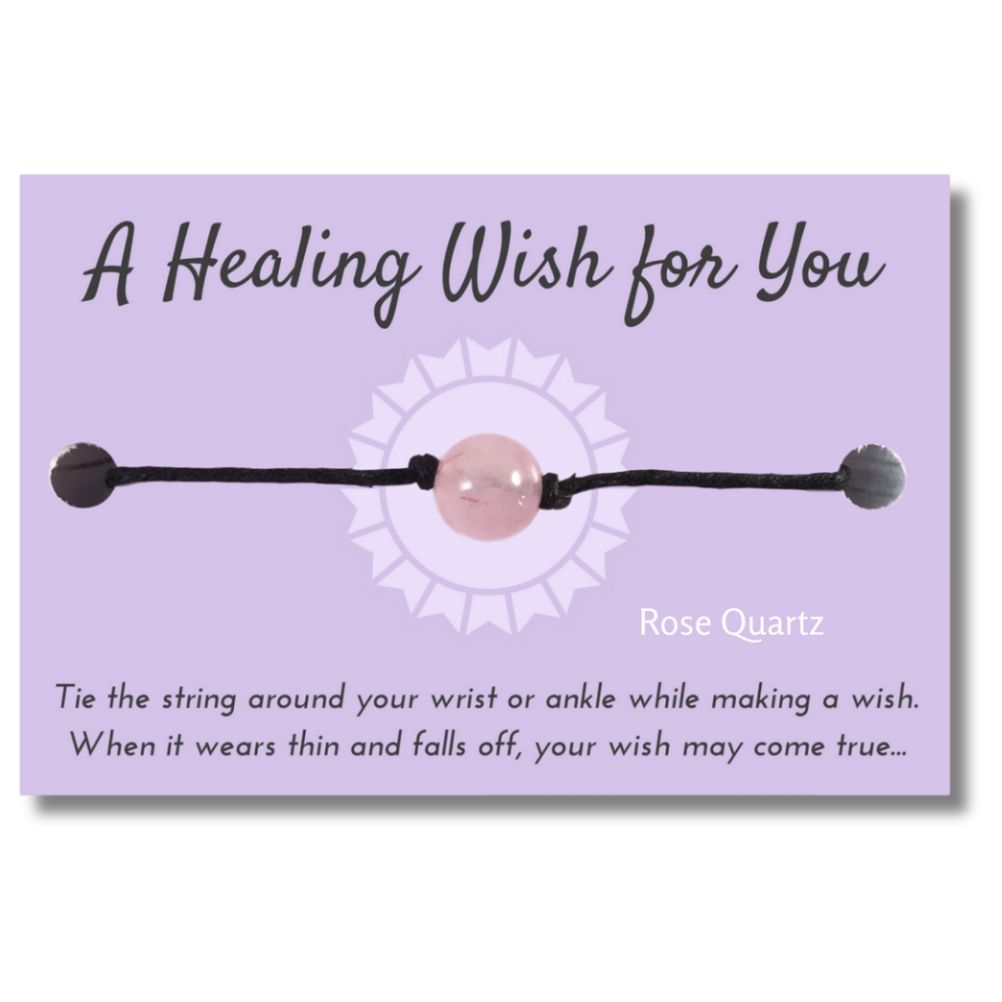 Rose Quartz Bead Hemp Wish Bracelet - A Healing Wish