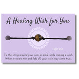 Tiger Eye Bead Hemp Wish Bracelet - A Healing Wish