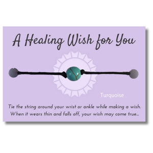 Turquoise Bead Hemp Wish Bracelet - A Healing Wish