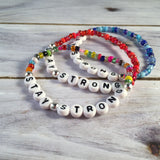 STAY STRONG Glass Seed Bead Bracelet