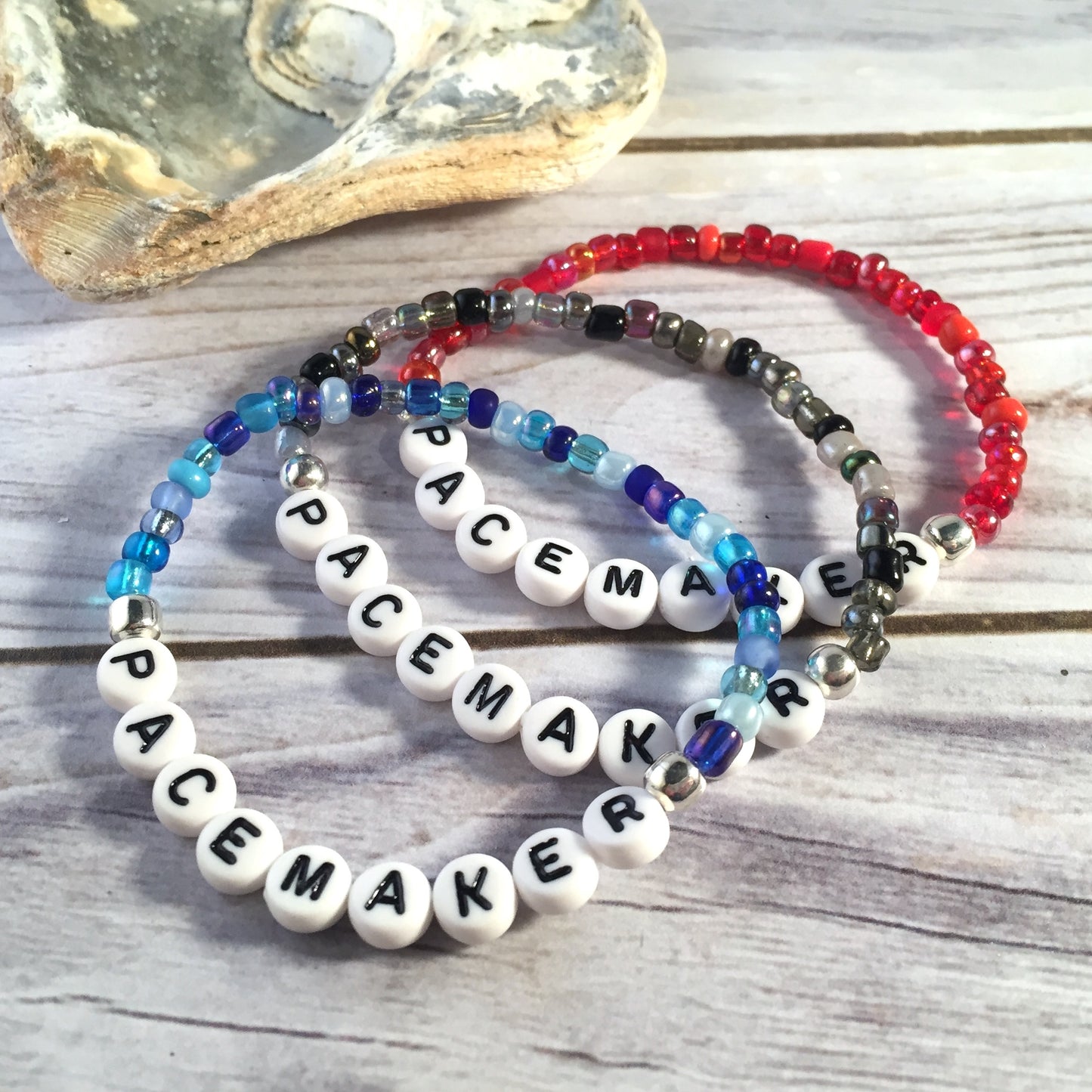 PACEMAKER Medical Alert Bracelet - Glass Seed Beads