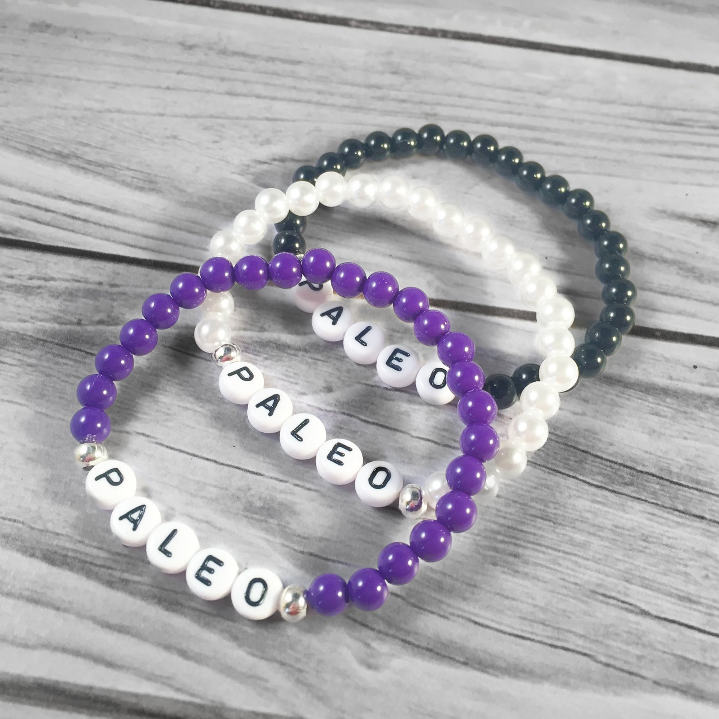 PALEO Awareness Bracelet - Acrylic Letter Beads