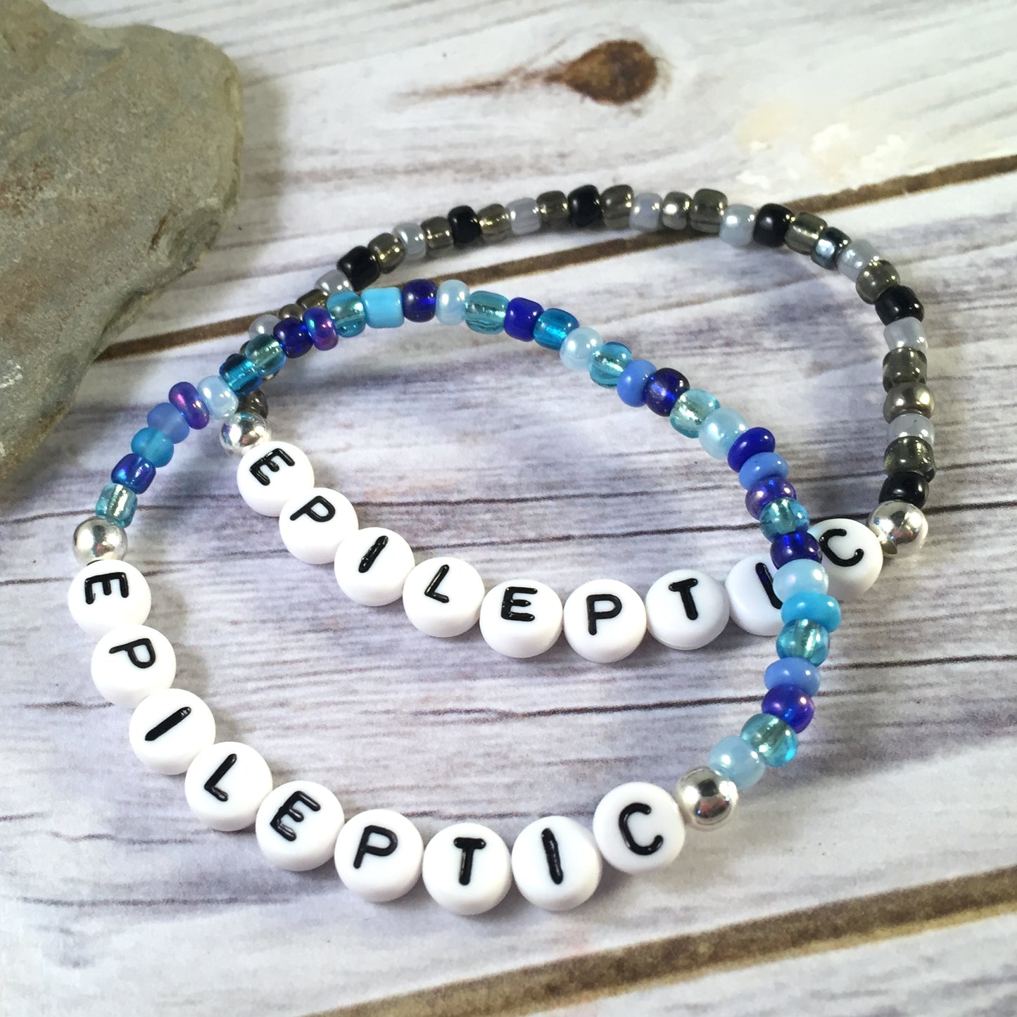 EPILEPTIC Medical Alert Bracelet - Glass Seed Beads