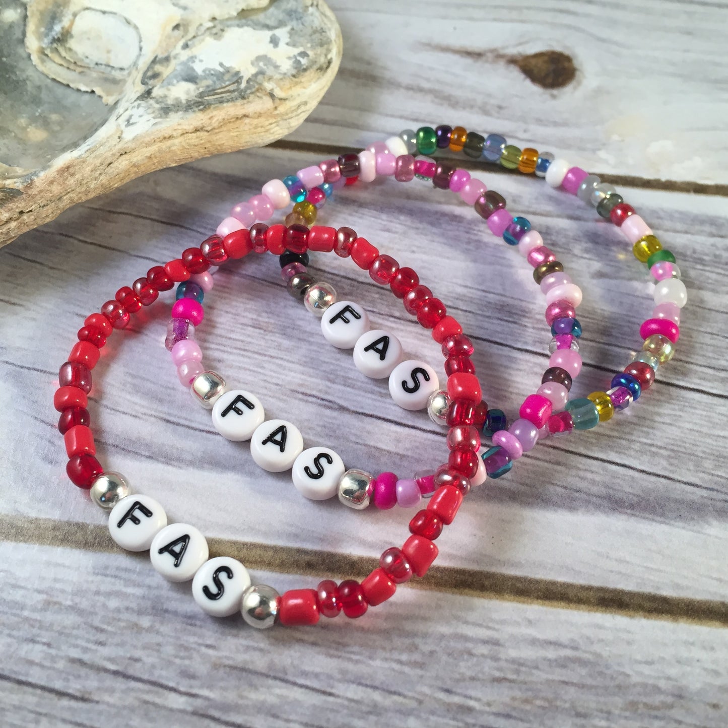 FAS Medical Alert Bracelet - Glass Seed Beads