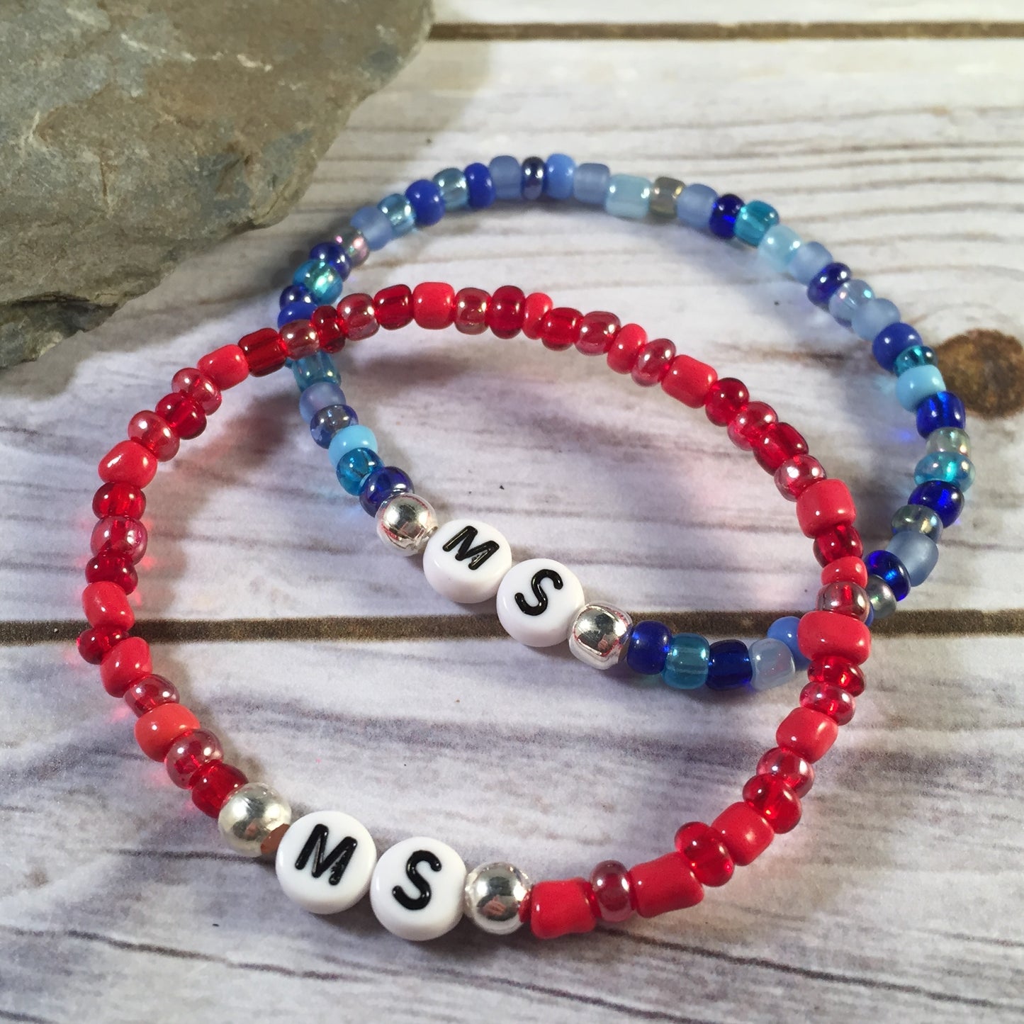 MS Medical Alert Bracelet - Glass Seed Beads