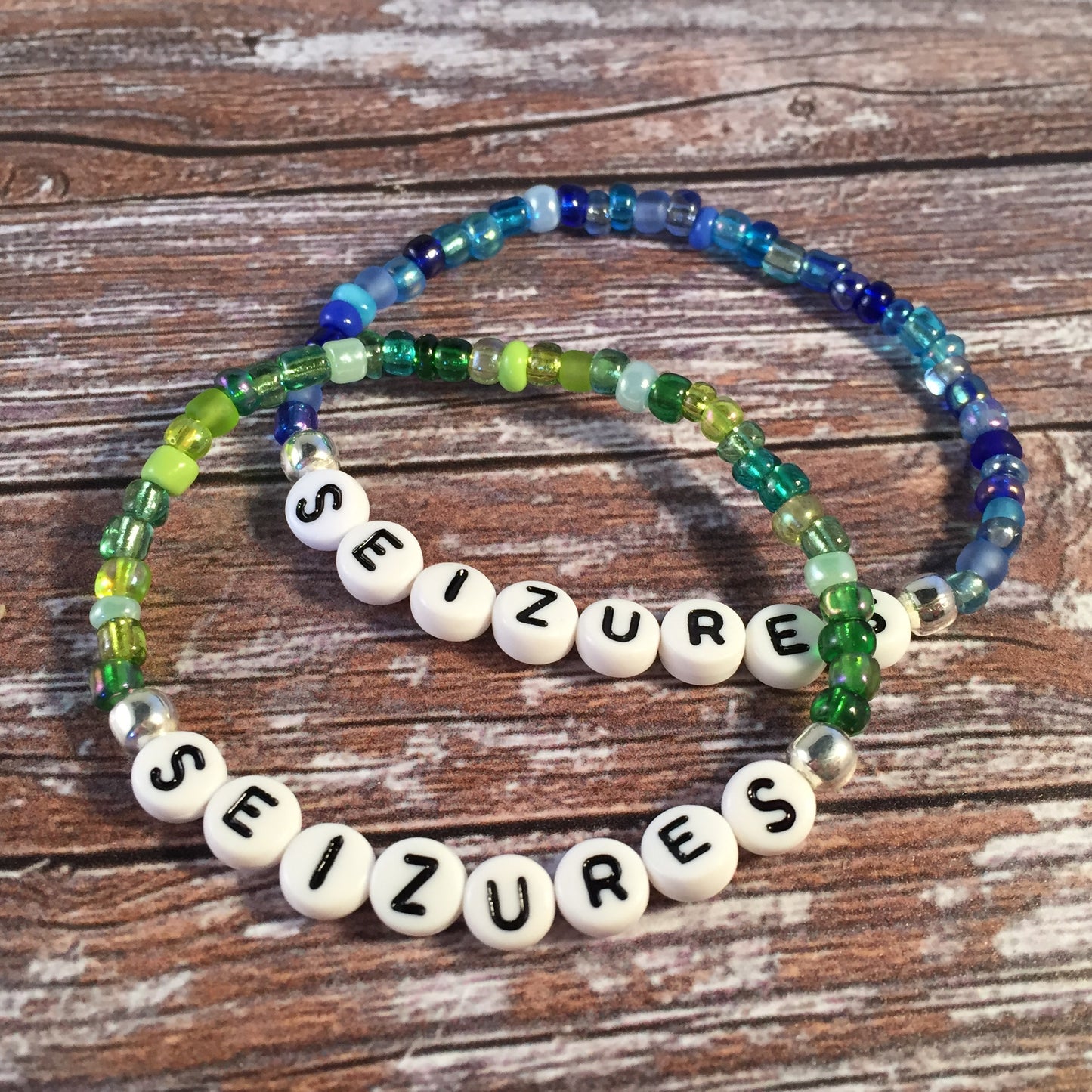 SEIZURES Medical Alert Bracelet - Glass Seed Beads