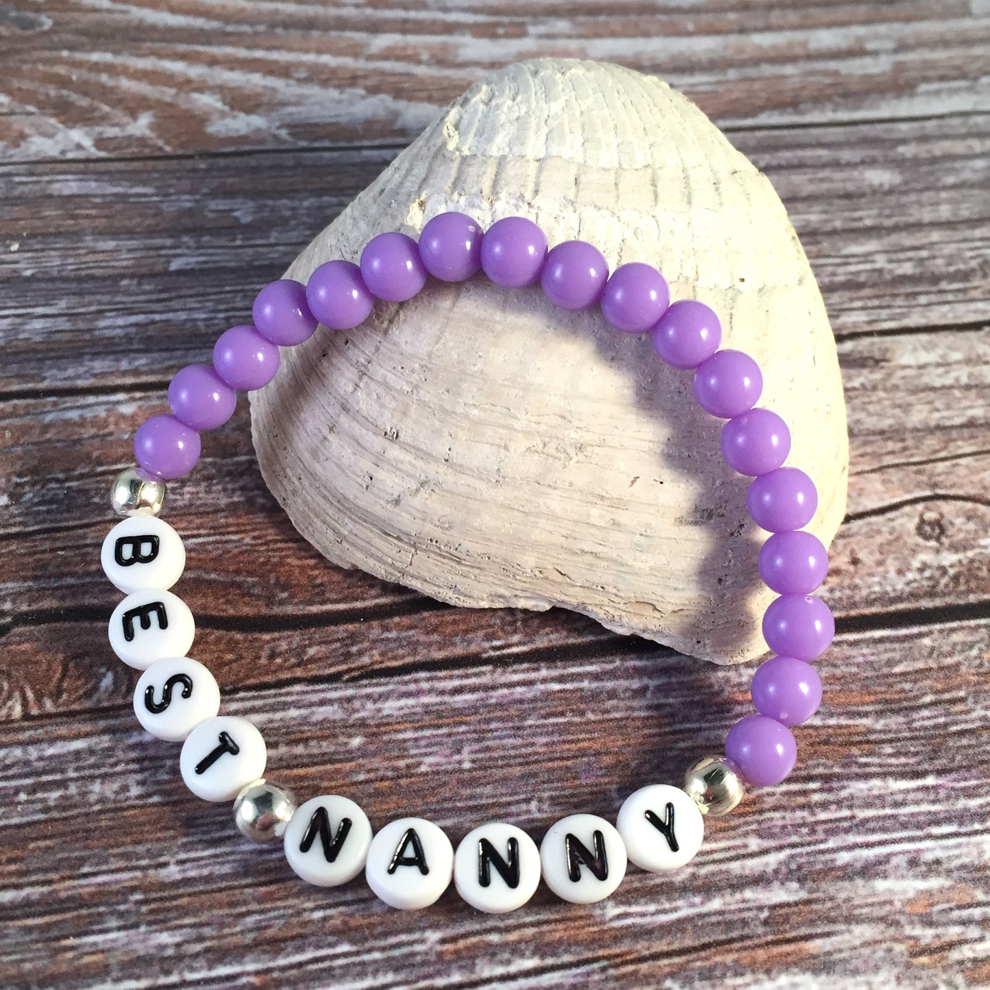 BEST NANNY Family Bracelet - Acrylic Letter Beads