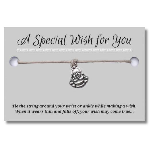 Buddha Charm Hemp Wish Bracelet - Colour Choice