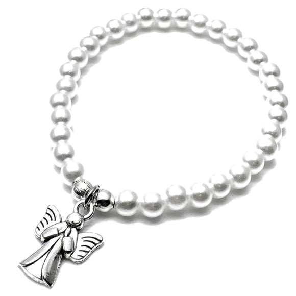 Angel Charm Bead Bracelet - Colour Choice