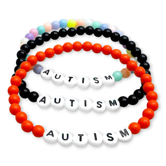 AUTISM Acrylic Letter Bead Bracelet