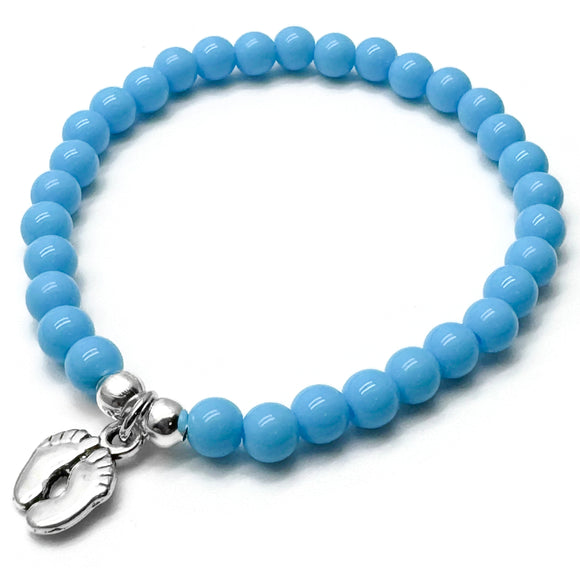 Baby Feet Charm Bracelet - Colour Choice