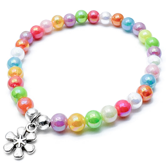 Daisy Flower Charm Bracelet - Colour Choice