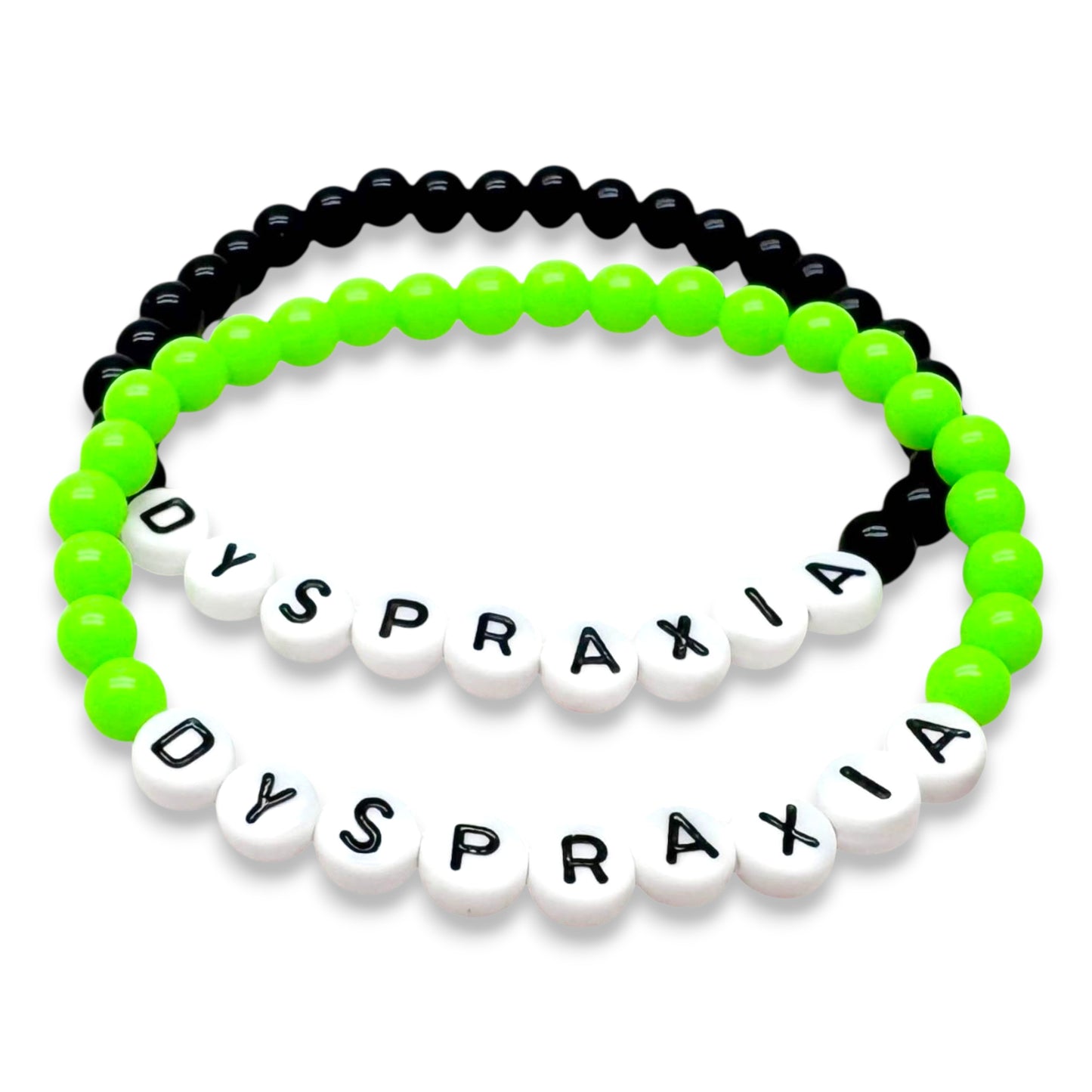 DYSPRAXIA Medical Alert Bracelet - Acrylic Letter Beads