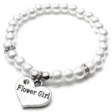 Flower Girl Charm Pearly Bracelet