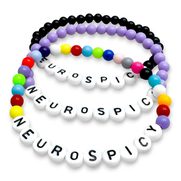 NEUROSPICY Acrylic Letter Bead Bracelet