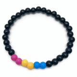 Pansexual Pride Flag Colours Acrylic Bead Bracelet