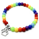 Paw Print Charm Bracelet - Colour Choice