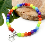 Paw Print Charm Bracelet - Colour Choice