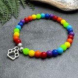 Paw Print Charm Bracelet - Colour Choice