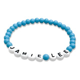 PERSONALISED Bead Bracelet - Sky Blue Acrylic