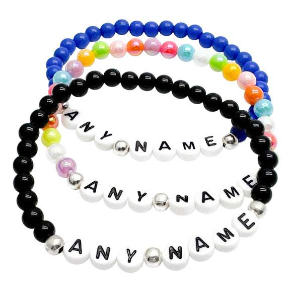 PERSONALISED Acrylic Bead Bracelet
