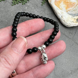 Skull Charm Bead Bracelet