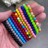 Hamsa Charm Acrylic Bead Anklet - Colour Choice
