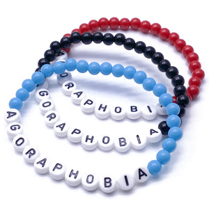 AGORAPHOBIA Acrylic Letter Bead Bracelet