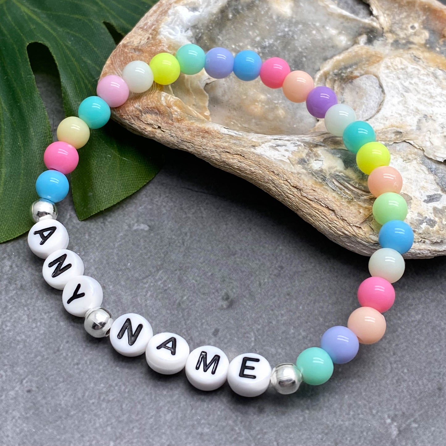PERSONALISED Acrylic Bead Bracelet