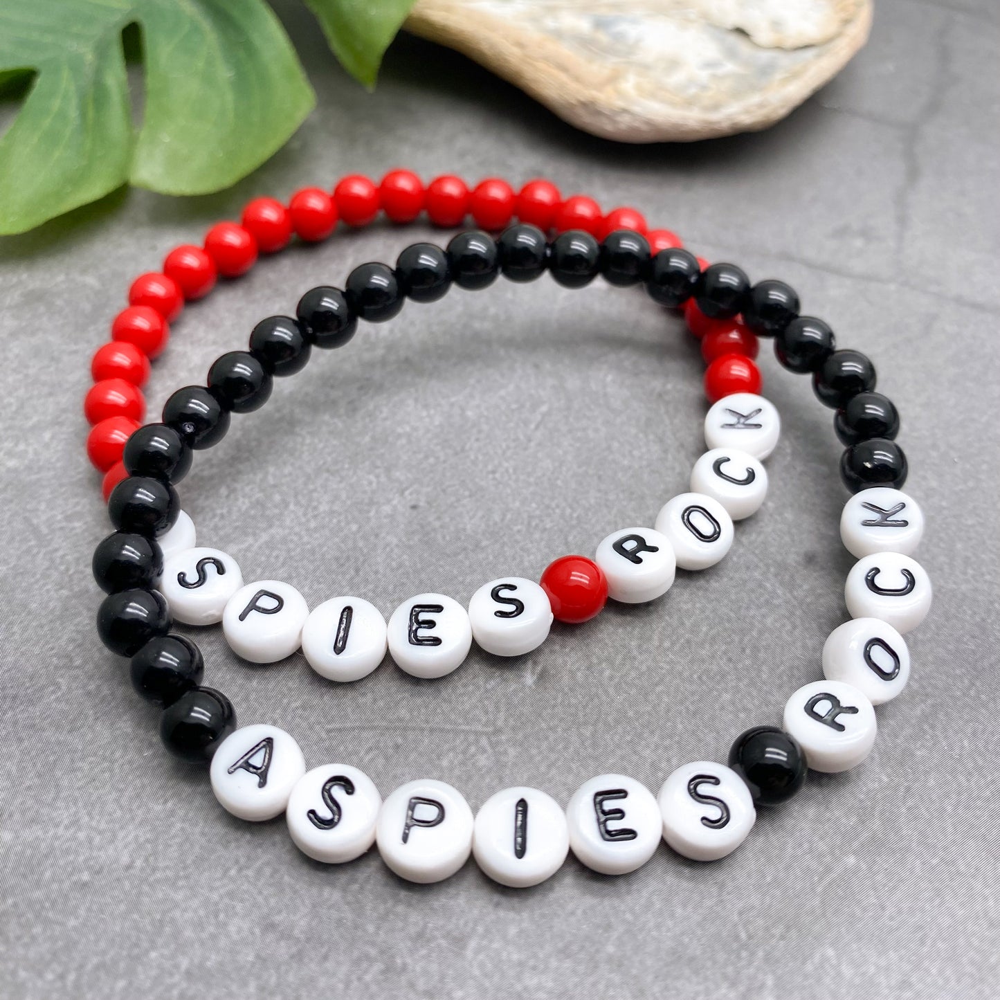 ASPIES ROCK Awareness Bracelet - Acrylic Letter Beads