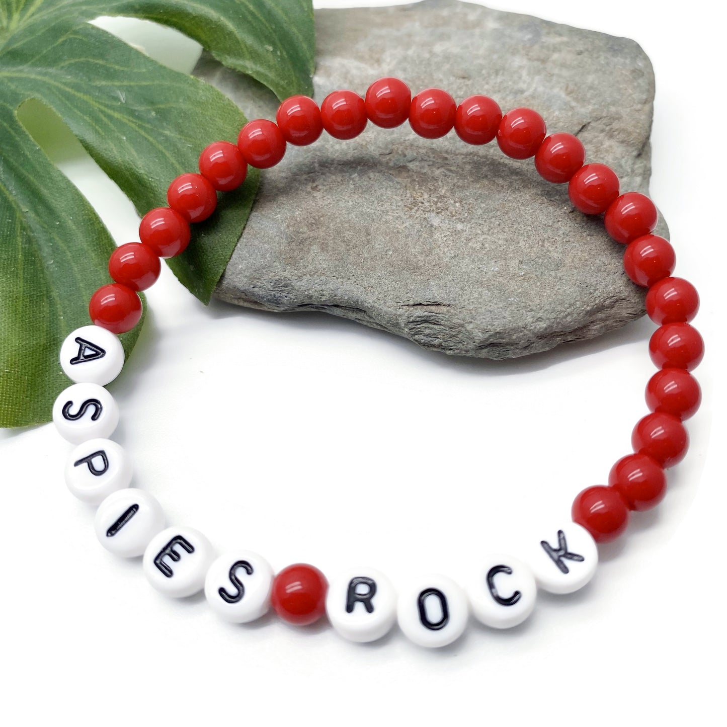 ASPIES ROCK Awareness Bracelet - Acrylic Letter Beads