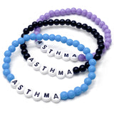 ASTHMA Acrylic Letter Bead Bracelet