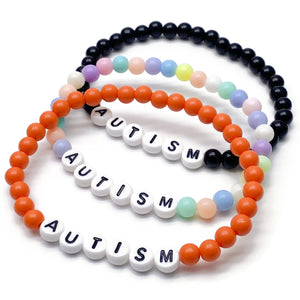 AUTISM Acrylic Letter Bead Bracelet