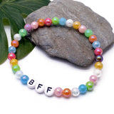 BFF Acrylic Letter Bead Bracelet