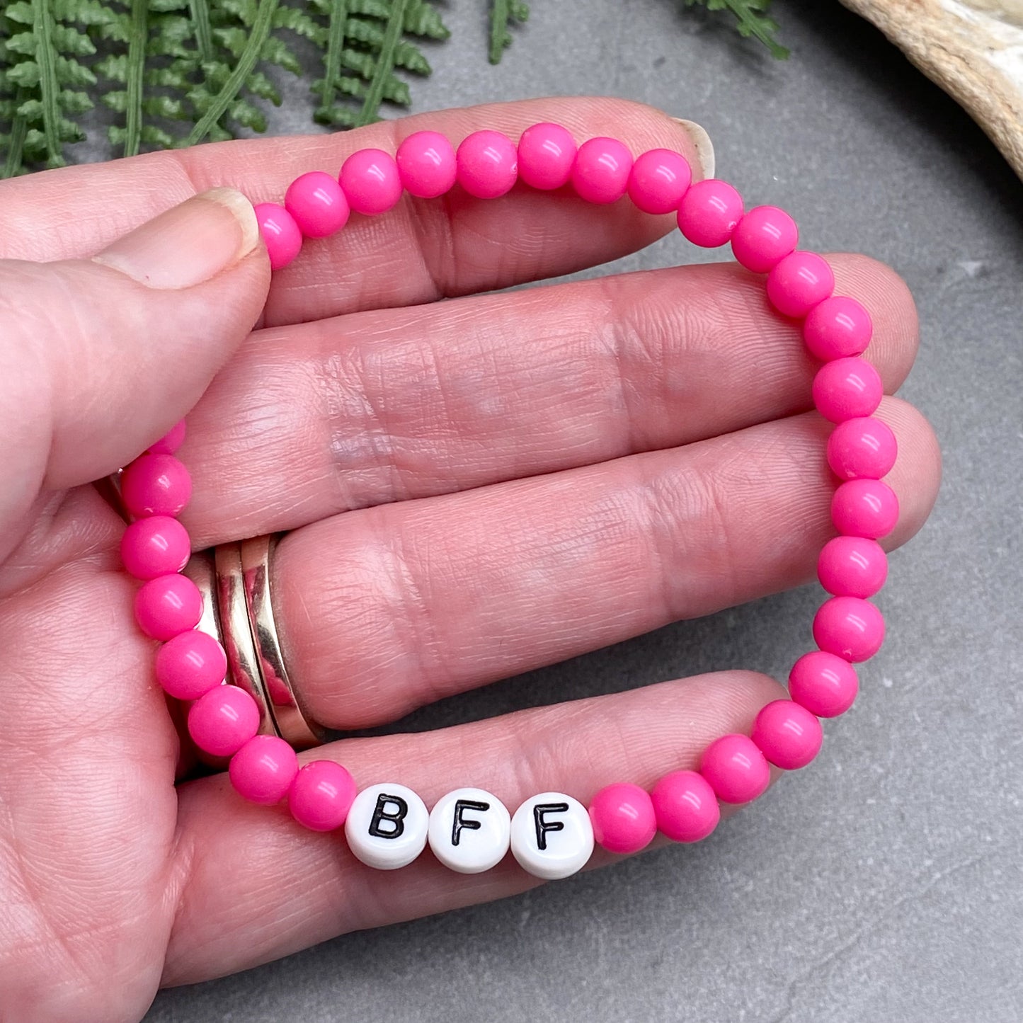 BFF Bestie Message Bracelet - Acrylic Letter Beads