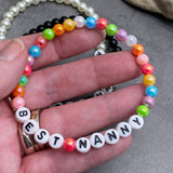 BEST NANNY Acrylic Letter Bead Bracelet