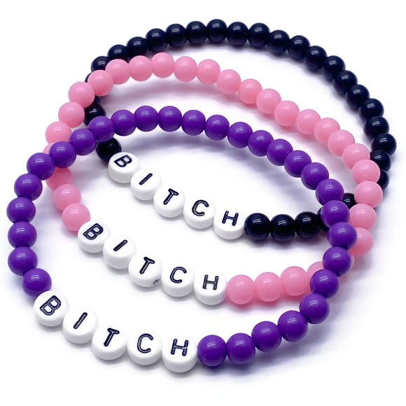 BITCH Acrylic Letter Bead Bracelet