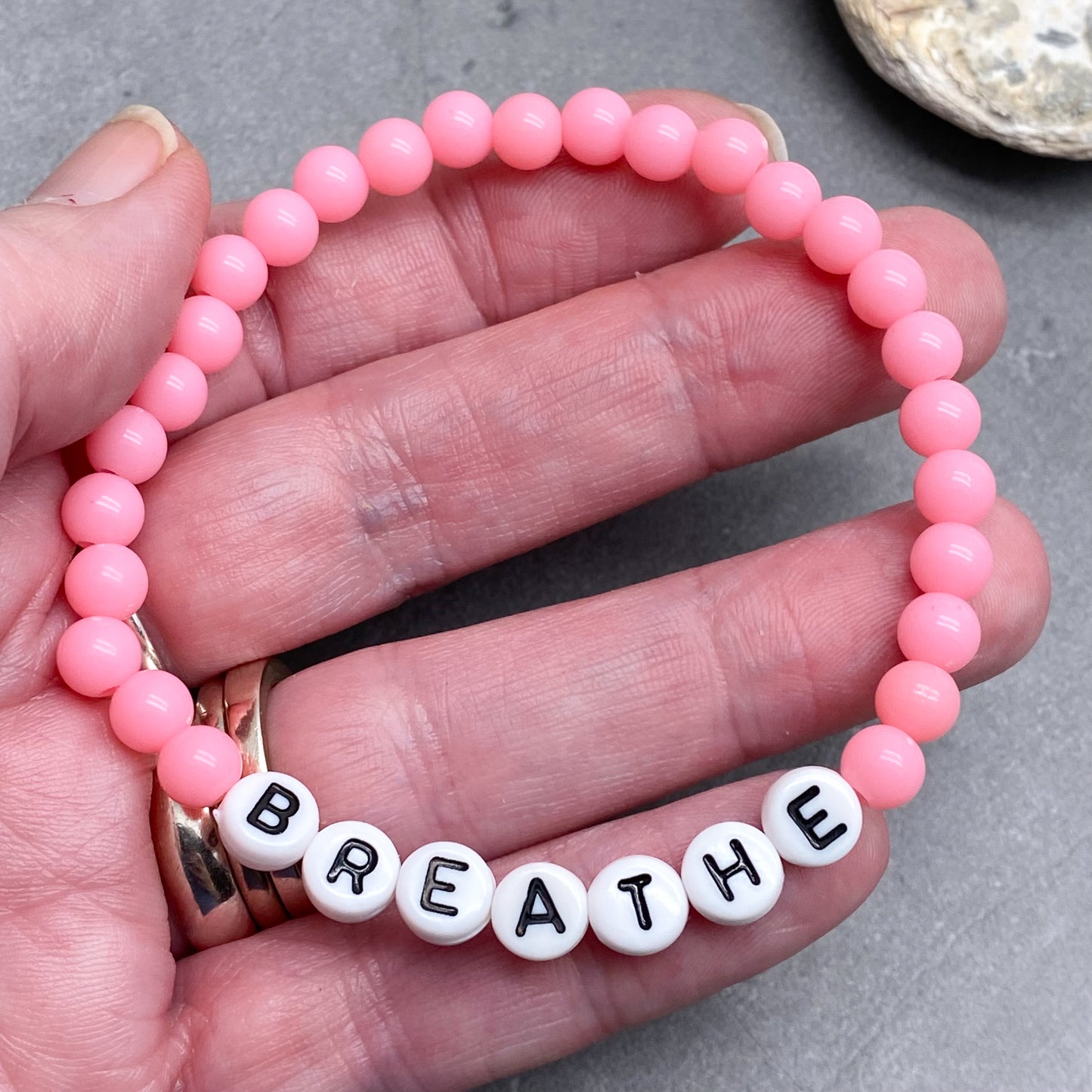 BREATHE Message Bracelet - Acrylic Letter Beads