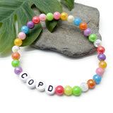 COPD Acrylic Letter Bead Bracelet