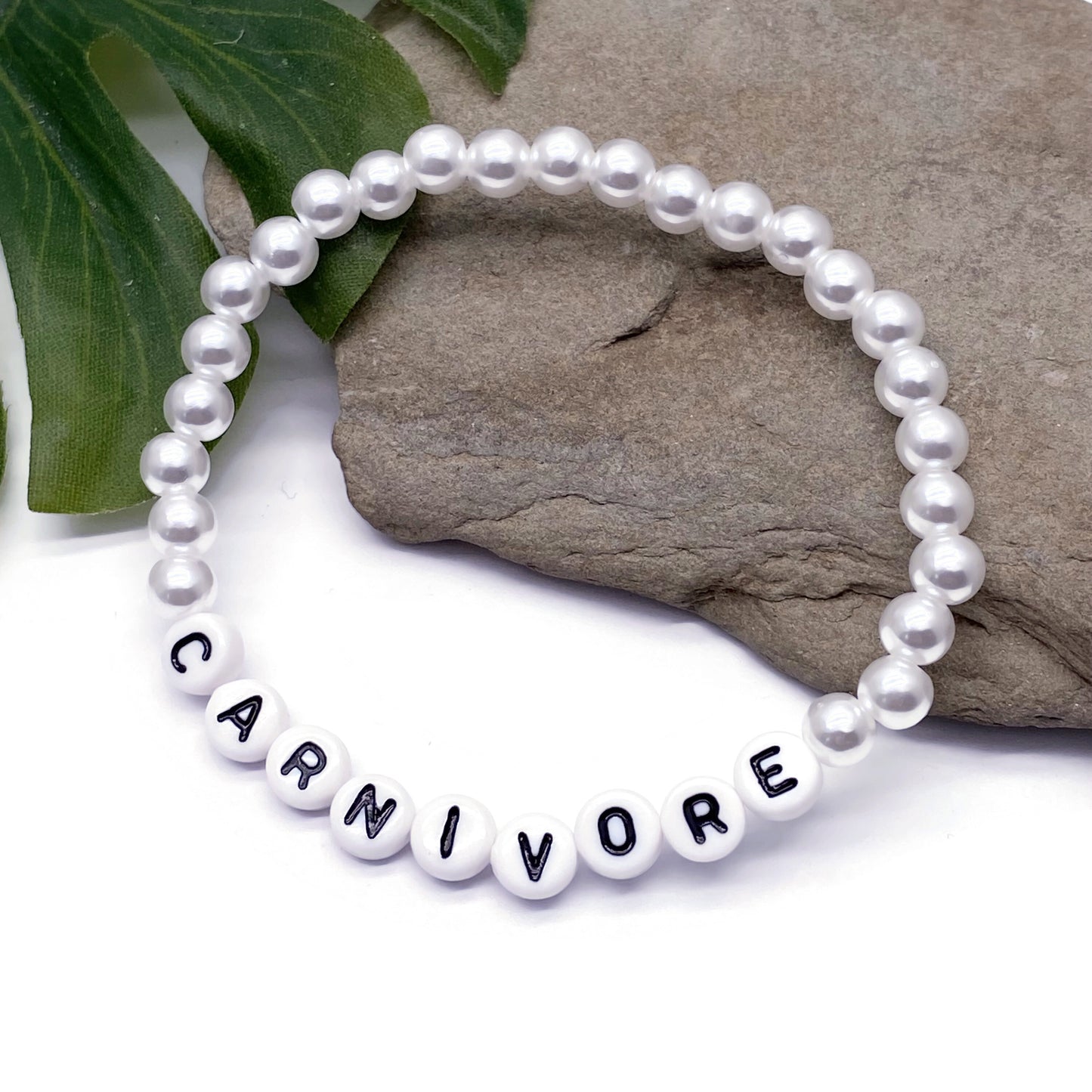 CARNIVORE Awareness Bracelet - Acrylic Letter Beads