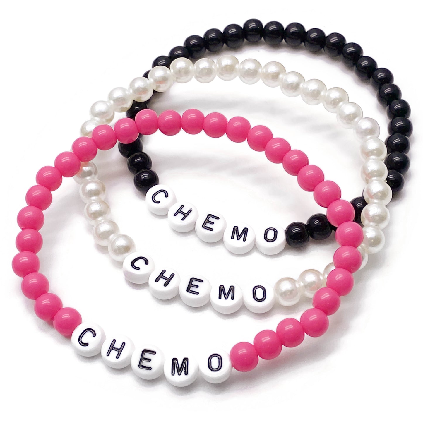 CHEMO Medical Alert Bracelet - Acrylic Letter Beads