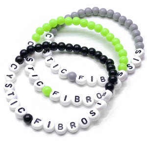 CYSTIC FIBROSIS Acrylic Letter Bead Bracelet