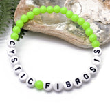 CYSTIC FIBROSIS Acrylic Letter Bead Bracelet