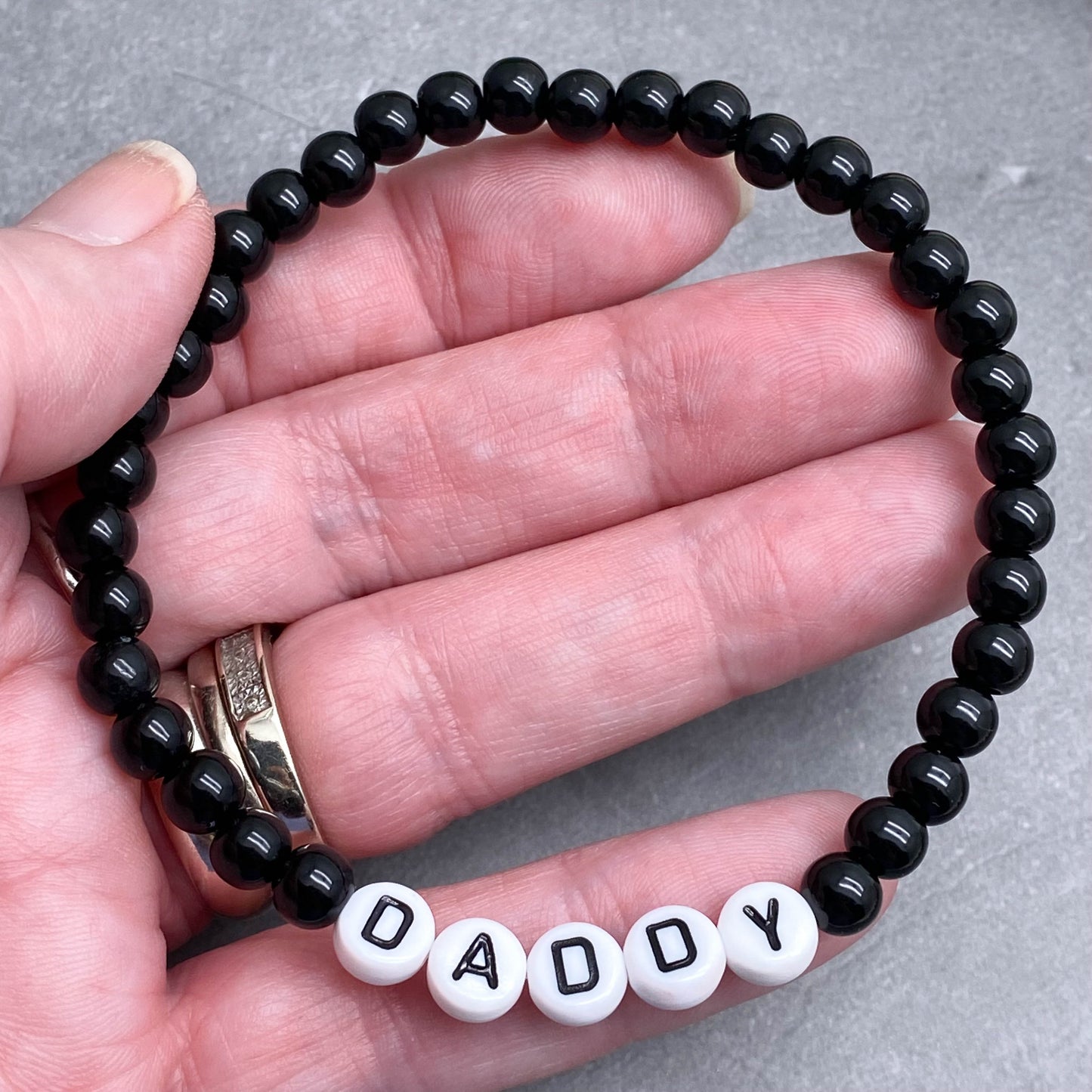 DADDY Family Message Bracelet - Acrylic Letter Beads