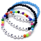 DYSLEXIA Acrylic Letter Bead Bracelet