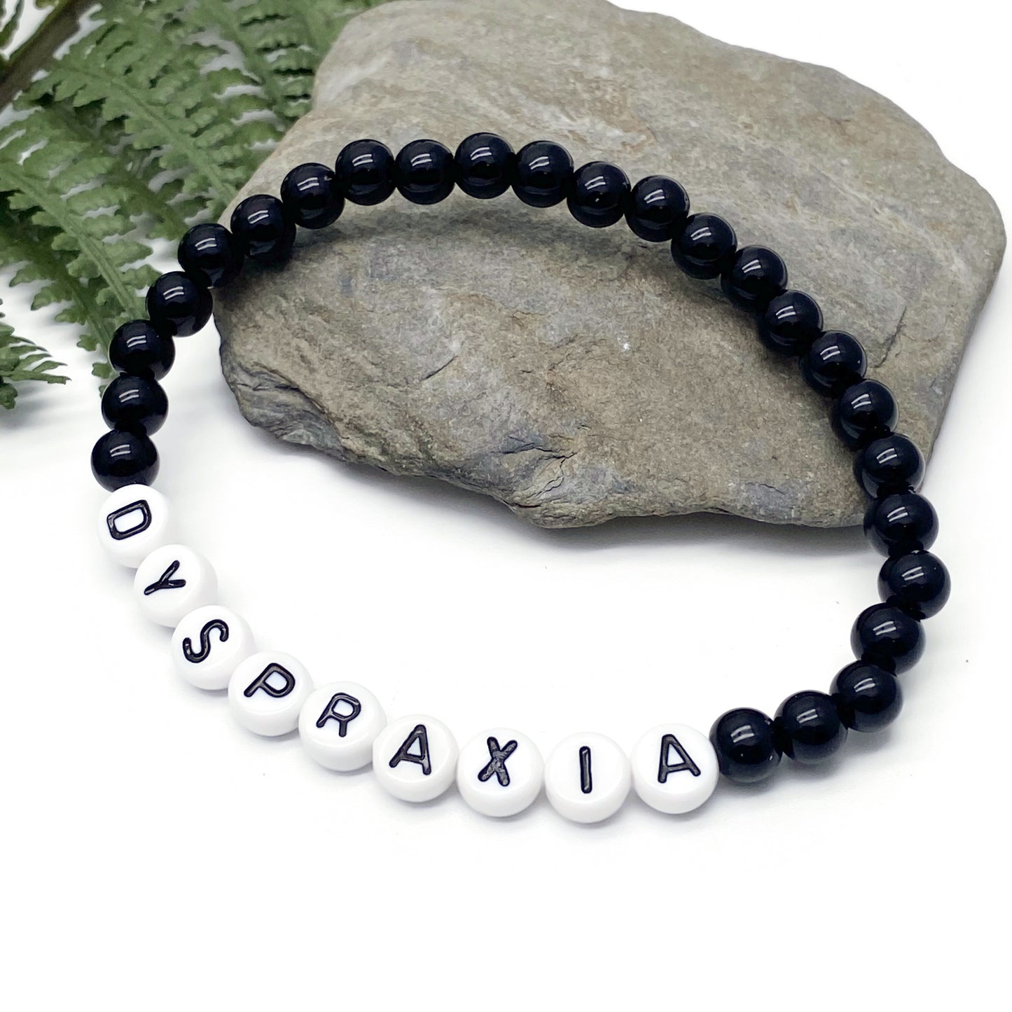 DYSPRAXIA Medical Alert Bracelet - Acrylic Letter Beads